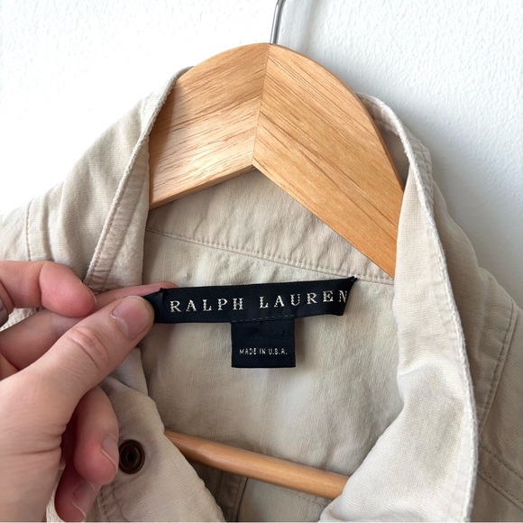 Ralph Lauren Black Label Cargo Jacket Women’s 8 M Safari Paratrooper Military - Picture 3 of 16